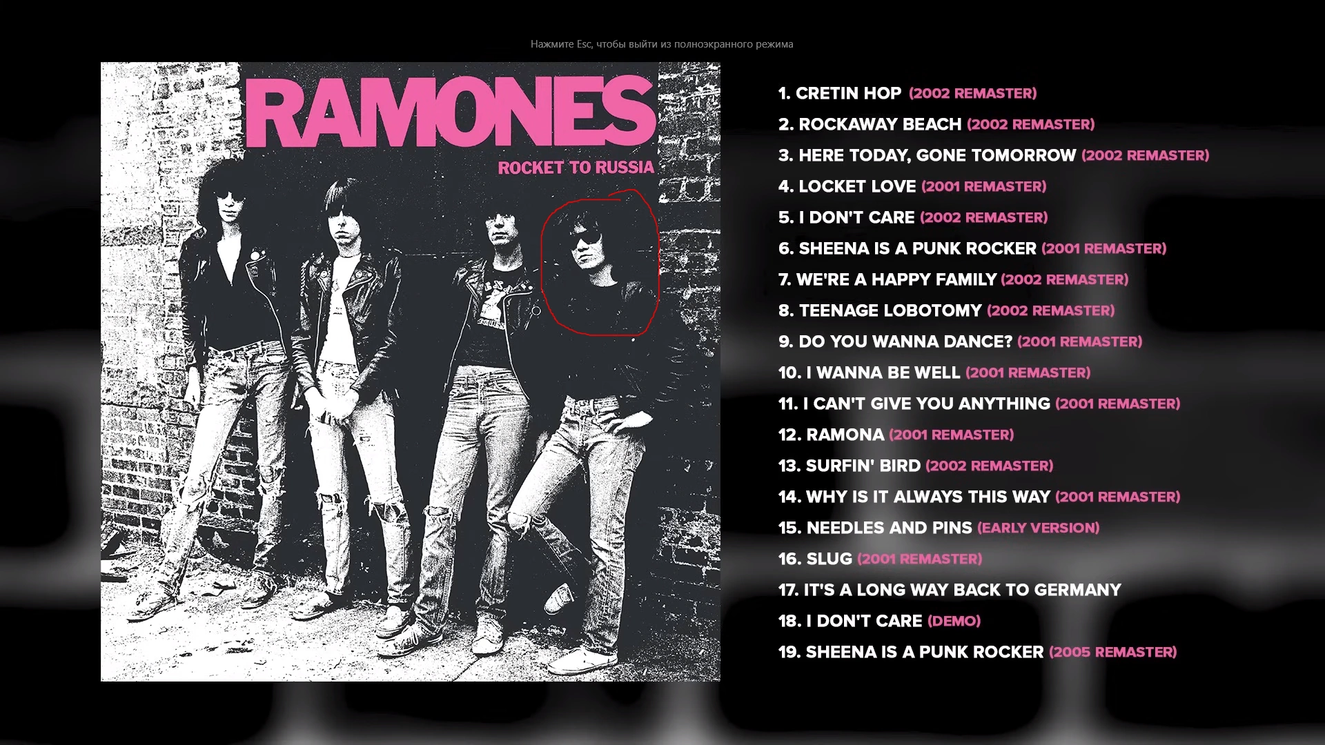 Ramones Rocket to Russia - Английский мажорный панк-рок